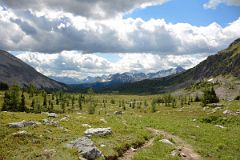 18 Citadel Pass With View To Terrapin Mountain, Mount Assiniboine With Summit in Clouds, Nestor Peak On Hike To Mount Assiniboine.jpg